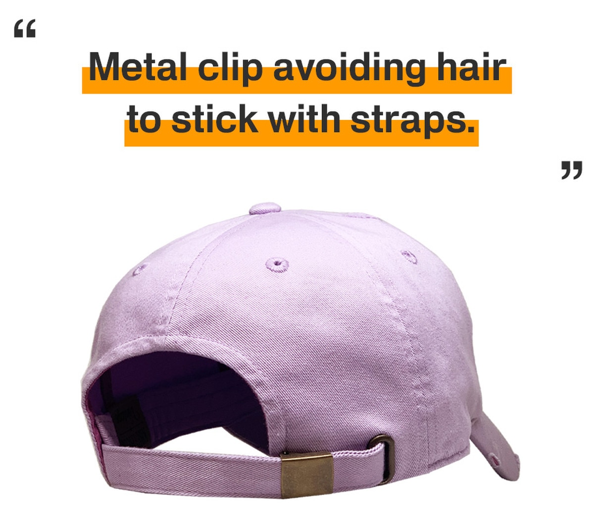 Lavender Distressed Vintage Baseball Cap Back Side View